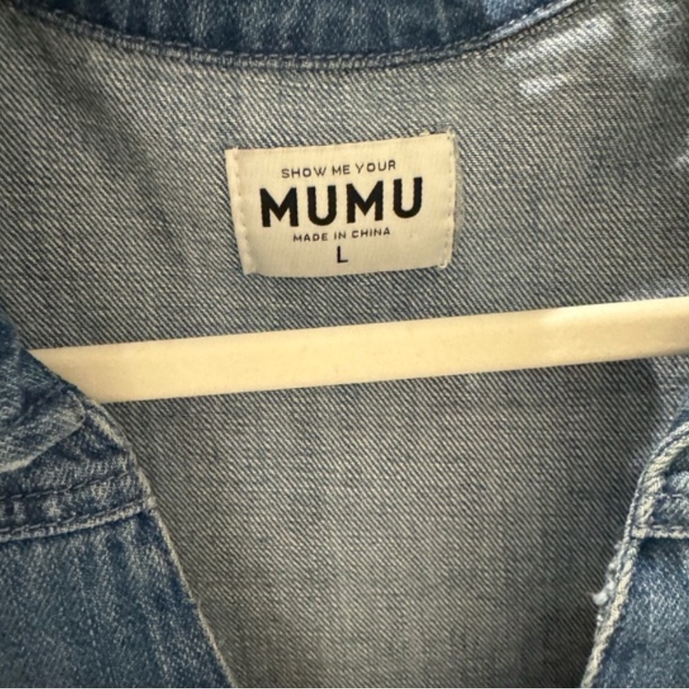 Show me your mumu mini denim dress